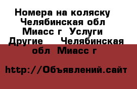 Номера на коляску - Челябинская обл., Миасс г. Услуги » Другие   . Челябинская обл.,Миасс г.